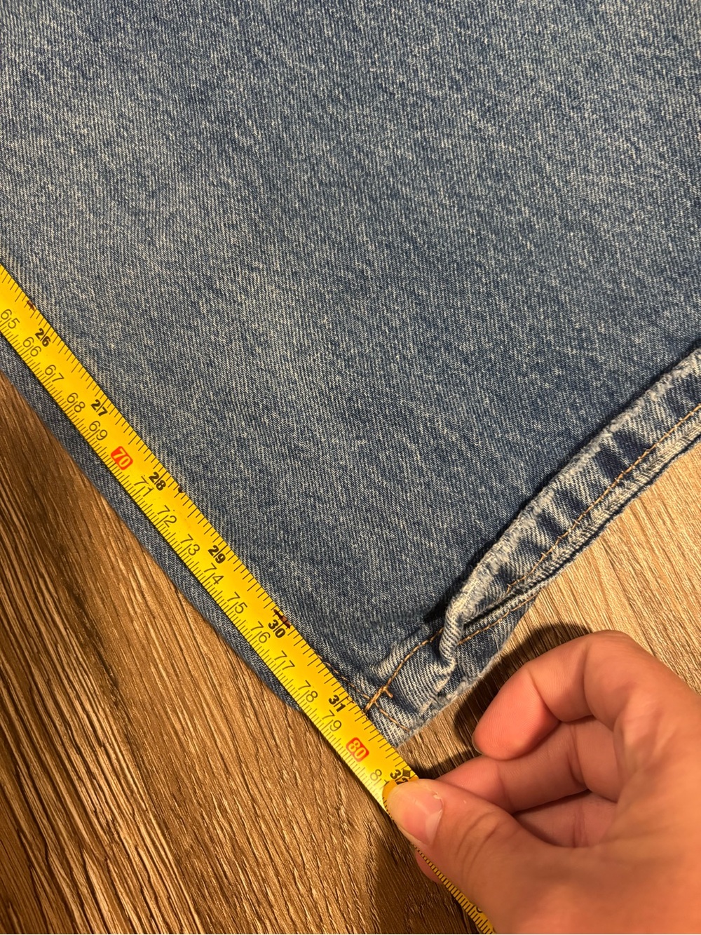 Distressed High-Rise Wide Leg Jeans - Blue - Picture 5 of 5